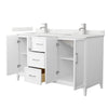 Custom image for White with Brushed Nickel Trim / Giotto Quartz / No Mirror