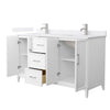 Custom image for White with Brushed Nickel Trim / White Cultured Marble / No Mirror