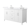 Custom image for White with Brushed Nickel Trim / White Quartz / No Mirror