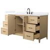 Custom image for White Oak with Matte Black Trim / White Cultured Marble / No Mirror