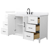 Custom image for White with Matte Black Trim / White Quartz / No Mirror