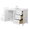 Custom image for White with Brushed Nickel Trim / White Cultured Marble / No Mirror