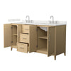 Custom image for White Oak with Brushed Nickel Trim / Giotto Quartz / No Mirror