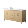Custom image for White Oak with Brushed Nickel Trim / White Cultured Marble / No Mirror