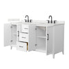 Custom image for White with Matte Black Trim / Giotto Quartz / No Mirror