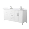Custom image for White with Brushed Nickel Trim / White Quartz / No Mirror