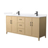 Custom image for White Oak with Matte Black Trim / White Cultured Marble / No Mirror