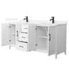 Custom image for White with Matte Black Trim / White Quartz / No Mirror