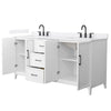 Custom image for White with Matte Black Trim / White Quartz / No Mirror