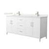 Custom image for White with Brushed Nickel Trim / Giotto Quartz / No Mirror