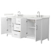 Custom image for White with Brushed Nickel Trim / Giotto Quartz / No Mirror