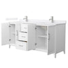 Custom image for White with Brushed Nickel Trim / White Cultured Marble / No Mirror