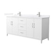 Custom image for White with Brushed Nickel Trim / White Quartz / No Mirror