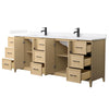 Custom image for White Oak with Matte Black Trim / White Quartz / No Mirror