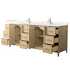Custom image for White Oak with Brushed Nickel Trim / Carrara Cultured Marble / No Mirror