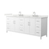Custom image for White with Brushed Nickel Trim / Giotto Quartz / No Mirror