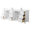 Custom image for White with Brushed Nickel Trim / White Cultured Marble / No Mirror