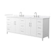Custom image for White with Brushed Nickel Trim / White Quartz / No Mirror