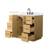 Custom image for Light Oak with Matte Black Trim / Carrara Cultured Marble / No Mirror