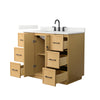 Custom image for Light Oak with Matte Black Trim / Giotto Quartz / No Mirror