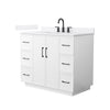 Custom image for White with Matte Black Trim / White Quartz / No Mirror
