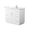 Custom image for White with Brushed Nickel Trim / Giotto Quartz / No Mirror