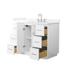 Custom image for White with Brushed Nickel Trim / White Quartz / No Mirror