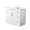 Custom image for White with Brushed Nickel Trim / White Quartz / No Mirror