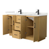 Custom image for Light Oak with Matte Black Trim / Giotto Quartz / No Mirror