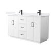 Custom image for White with Matte Black Trim / White Quartz / No Mirror