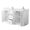 Custom image for White with Brushed Nickel Trim / Giotto Quartz / No Mirror