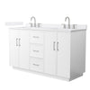 Custom image for White with Brushed Nickel Trim / White Cultured Marble / No Mirror