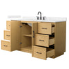 Custom image for Light Oak with Matte Black Trim / Carrara Cultured Marble / No Mirror