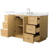 Custom image for Light Oak with Brushed Nickel Trim / Giotto Quartz / No Mirror