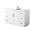 Custom image for White with Matte Black Trim / White Cultured Marble / No Mirror