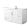Custom image for White with Brushed Nickel Trim / White Cultured Marble / No Mirror