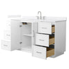 Custom image for White with Brushed Nickel Trim / White Quartz / No Mirror