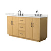 Custom image for Light Oak with Matte Black Trim / Giotto Quartz / No Mirror