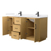 Custom image for Light Oak with Matte Black Trim / White Cultured Marble / No Mirror