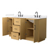 Custom image for Light Oak with Matte Black Trim / White Cultured Marble / No Mirror