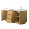 Custom image for Light Oak with Brushed Nickel Trim / Giotto Quartz / No Mirror