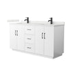 Custom image for White with Matte Black Trim / Giotto Quartz / No Mirror