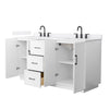 Custom image for White with Matte Black Trim / White Quartz / No Mirror