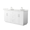 Custom image for White with Brushed Nickel Trim / Giotto Quartz / No Mirror