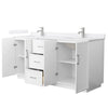 Custom image for White with Brushed Nickel Trim / White Cultured Marble / No Mirror