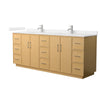 Custom image for Light Oak with Brushed Nickel Trim / Carrara Cultured Marble / No Mirror