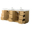 Custom image for Light Oak with Brushed Nickel Trim / Giotto Quartz / No Mirror