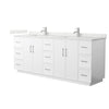 Custom image for White with Brushed Nickel Trim / Giotto Quartz / No Mirror