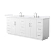 Custom image for White with Brushed Nickel Trim / White Quartz / No Mirror