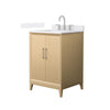 Custom image for White Oak with Brushed Nickel Trim / White Cultured Marble / No Mirror